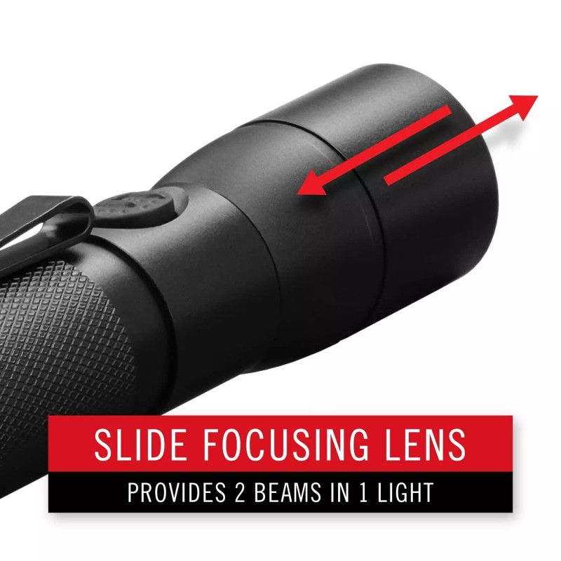 COAST HX5 410 Lumen LED Flashlight, Pure Beam Focusing, Slide