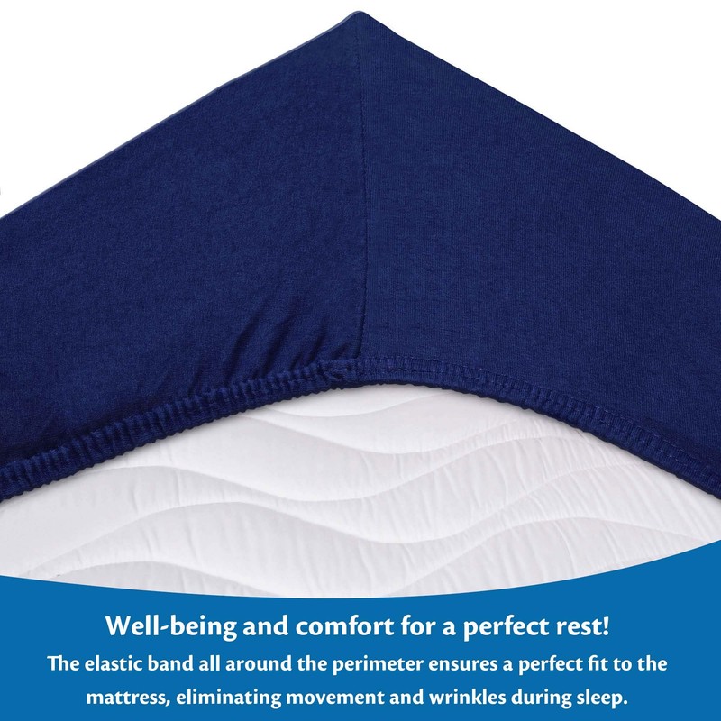 Small Double Fitted Sheet for Size 120x190 cm in Blue