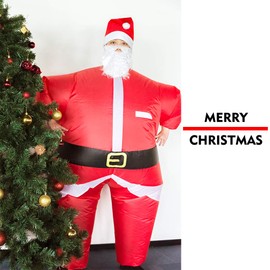 Inflatable Santa Claus Costume Unisex Adult Xmas Inflatable Funny Festive Suit Blow Up