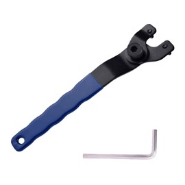 uncakil Small Pin V Wrench Tool Universal Adjustable Angle Grinder Spanner for Locknut & Pocket Door, Compatible with 4",5",6",7",9" Electric Grinders