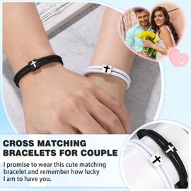 UNGENT THEM Valentines Day Gifts Him Her Boyfriend Girlfriend Couples Bracelets Matching Soulmate Jewelry Distance Relationship Cute Sweetest Christmas Gifts Ideas for Couple Women Men Bf Gf