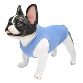Lovelonglong 2019 Summer Pet Clothing, Dog Clothes Blank T-Shirts Ribbed Tanks Top Thread Vests for Bulldog Large Medium Small Dogs 100% Cotton