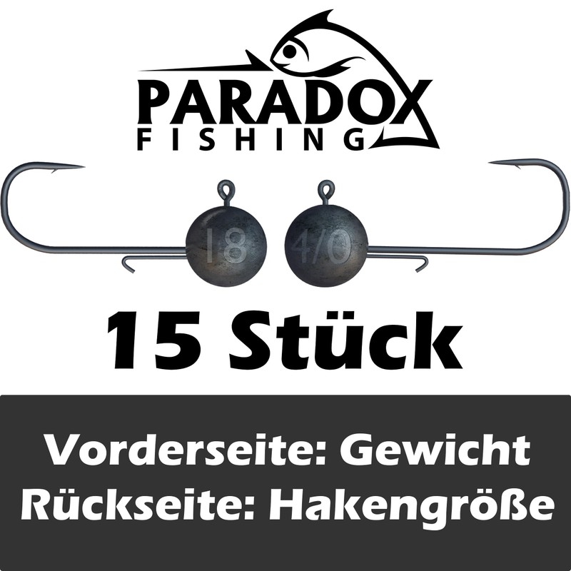Paradox Fishing Set di 15 teste di jig da 18