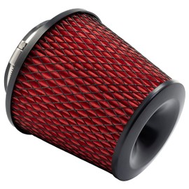 AERZETIX - C64460- Sports Air Filter Diameter 100 90 83 80 75 70 65 60 mm Universal - Colour Red - for Racing Car Tuning Body Car Motorcycle Decoration Engine Air Intake System