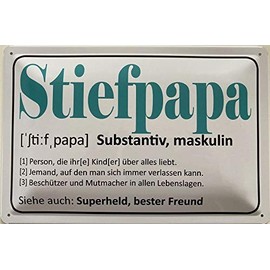 Deko7 Tin Sign 30 x 20 cm Dictionary Stepdad