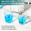 TOLDATLI Mouthwash Dispenser for Bathroom, 2 Pack Glass Mouth Wash