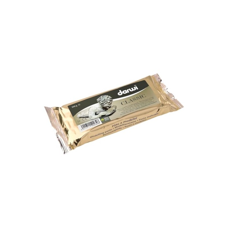 Lufttrocknende Modelliermasse Darwi "Classic" 500g Packet - Farbton: Weiß