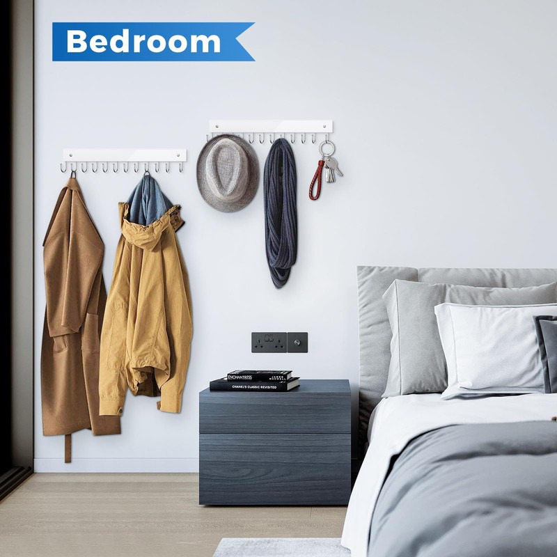 Belt Hanger Wall Mounted, Wooden Coat Rack Belt Organizer 2