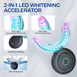 【Kit de blanqueamiento dental】: Consiga una sonrisa más brillante con el kit de blanqueamiento dental Toos Show que cuenta con una luz LED resistente al agua de 32X. Este kit elimina eficaz