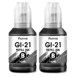 Faslvink GI-21 Black Ink Bottle G3270 G3260 Black Ink Refills Compatible for Canon GI-21 GI21 Ink, Work for Canon MegaTank G3270 G3260 G3290 G3262 G4280 G4270 G2260 G1220 G1230 G2270 Printer