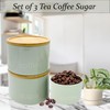 Set of 3 Stackable Tea Coffee Sugar Canister Airtight Food