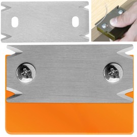 Handheld Edge Trimmer with Replacement Blade - Heavy-Duty High Carbon Steel, Portable Woodworking Tool for PVC, ABS, Melamine & More - Tangerine