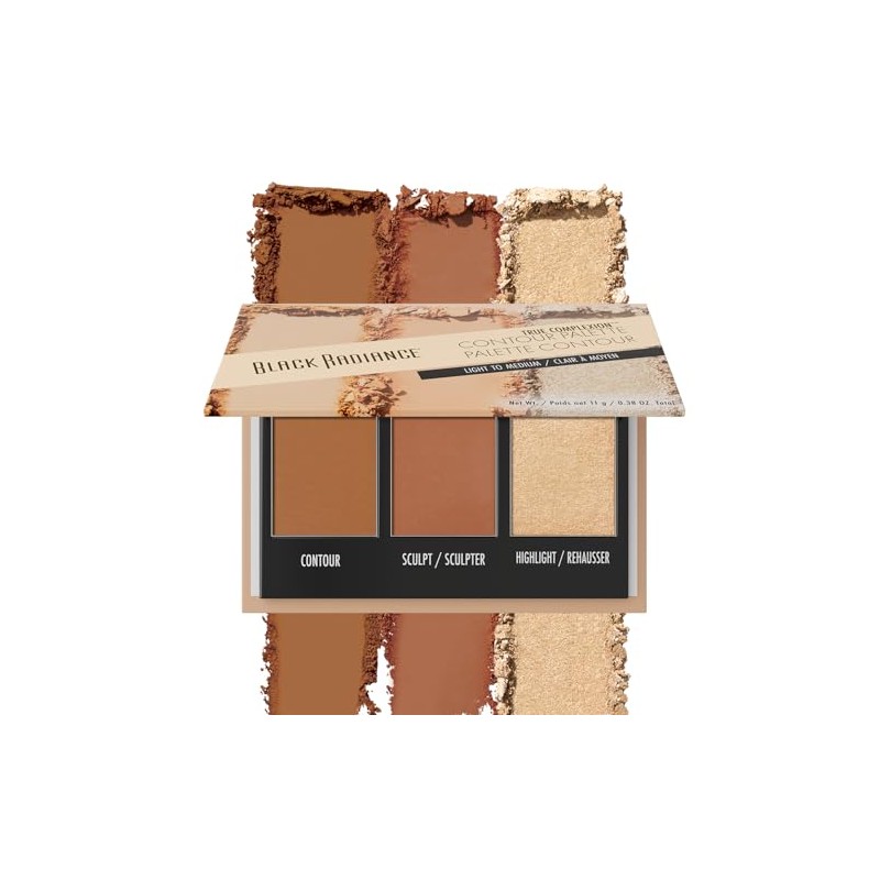 Black Radiance True Complexion Contour Palette, Light to Medium, 0.38