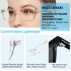 OCCI CHIARI High Power Reading Glasses Women Strongest Readers(Clear 5.0x)