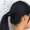 Low bun ponytail wig hair tie black (WFIQGU8) / 로우번 포니테일 가발머리끈 검정 (WFIQGU8)