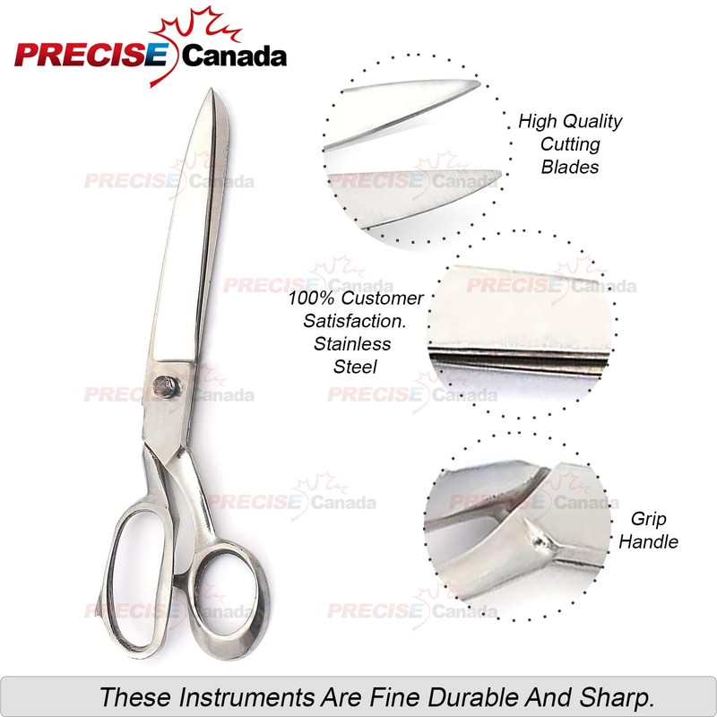 PRECISE CANADA: Taylor Scissors 14" Fabric Cutting Stainless Steel (Silver)