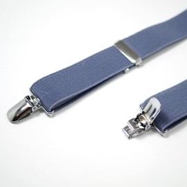 Peace Kobo Suspenders, 1.2 inches (30 mm) X Shape, Mambo Size M - LL [Wear & Shoes], gray