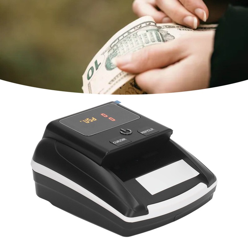 Automatic Banknote Detector Portable USD EUR Count Machine Counterfeit Bill