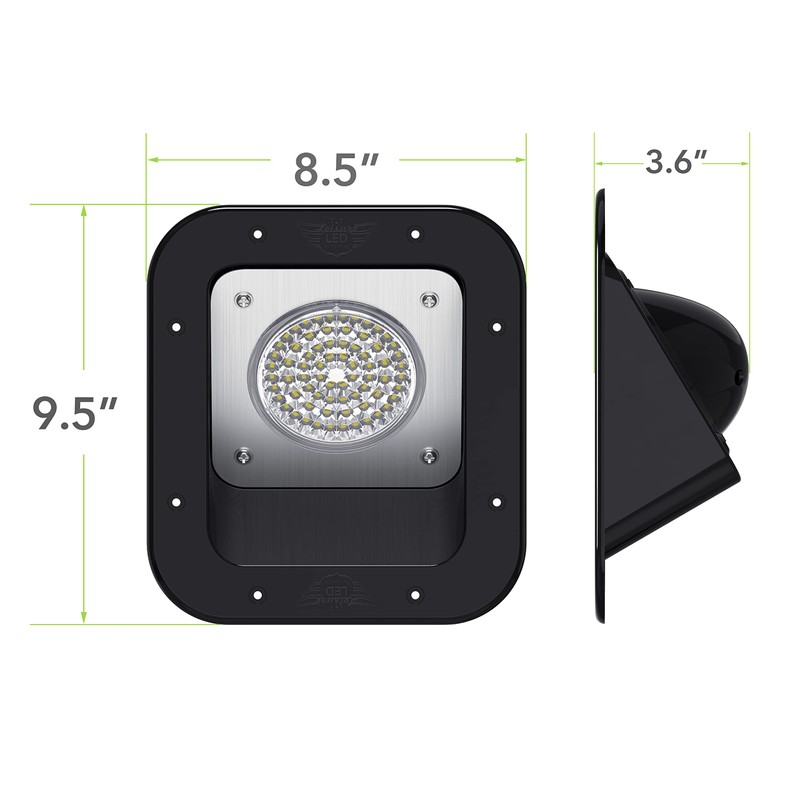 Leisure LED RV Exterior Flood Porch Utility Light - Black