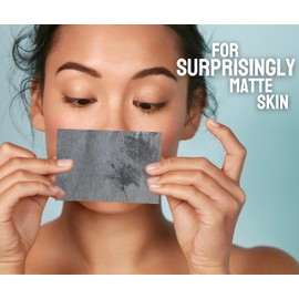EcoFeminii Limited Edition Oil Control Blotting Sheets-100 pcs Natural Papers for Clear, Clean and Matte Skin-Added Charcoal for Absorbency (Medium (6cm x 9cm))