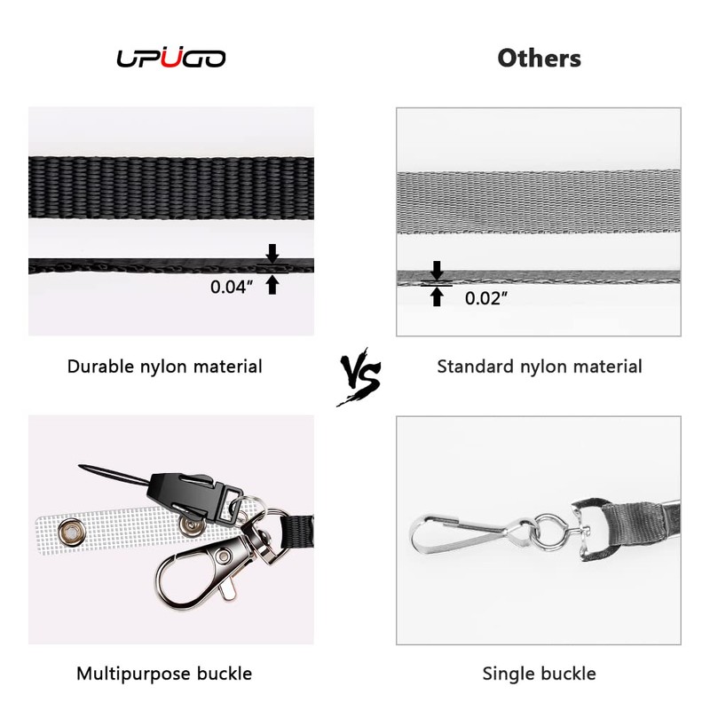 3 Pack Neck Lanyard with ID Badge Holder, Office Strap