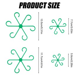 4pcs Climbing Houseplant Stem Supports, Plastic Plant Climbers Stem Holders Reusable Flower Plant Stakes Trellis Stem Hook Growth Accessories for Plant (green)