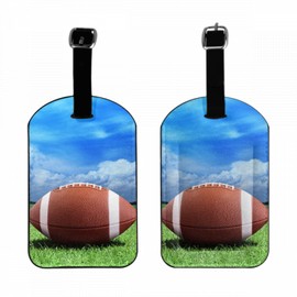 Richugui 1 Pack Blue Sky Rugby Luggage Tags for Suitcases,Luggage Tag,Leather Label Tag for Women Men Girls Travel Bag Suitcase, 1pc