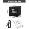 JALL Digital Alarm Clock, with Wooden Electronic LED Time Display,