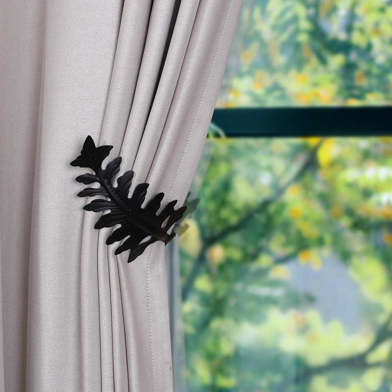 SUQ I OME 1 Pair European Big Leaf Curtain Tiebacks