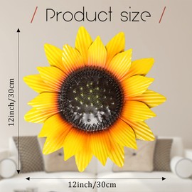 Hotop 12 Inch Large Metal Sunflower Wall Decor Metal Flower Wall Art Yellow Floral Hanging Sculpture Thanksgiving Fall Decoration for Outdoor Home (Belief, Hope, Brilliance),Yellow,Orange,Black