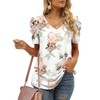 Floral Tops for Women White Shirts for Women Short Sleeve