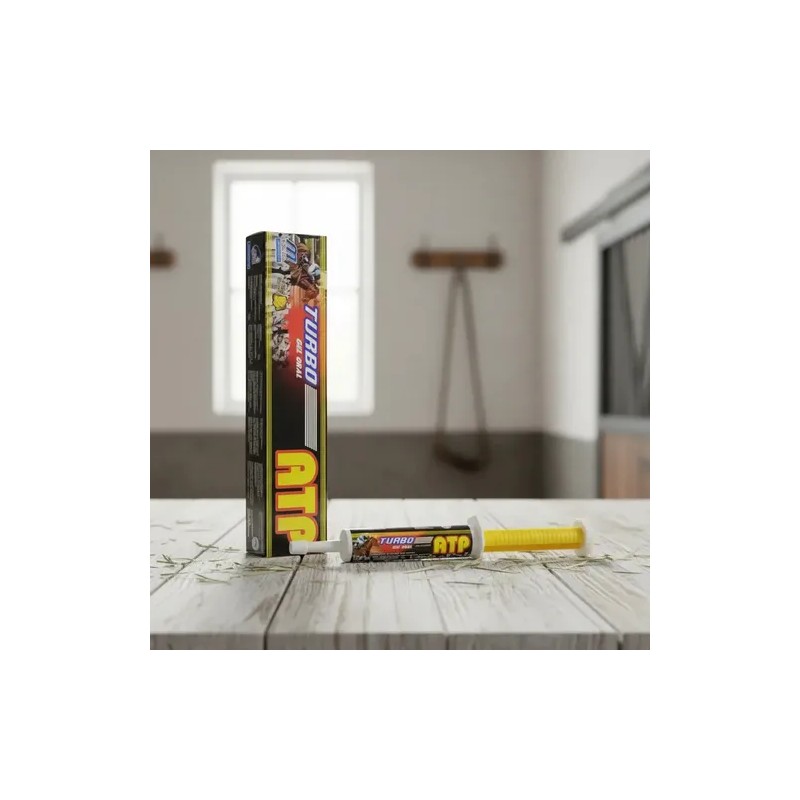 Microsules Turbo ATP Suplemento Vitaminas Gel Caballos Sabor Banana 45mL