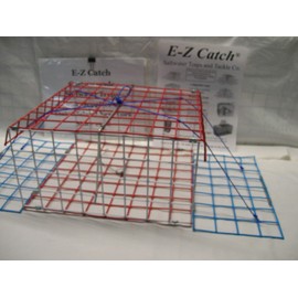 E-Z Catch USA Limited Edition Red, White & Blue Crab Trap for Blue Claw Crabs 12" x 12" x 6"
