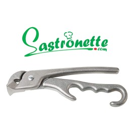 Gastronette Pizza Tongs, Handy Practical Pizza Tongs, Sheet Metal Tongs for Pizza Tray, Stamp Tongs, Made of Solid Cast Zinc with 21 cm Total Length, Silver Pizza Tong