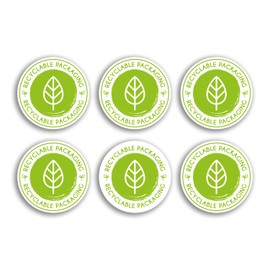 60 x 6cm Stickers - Recyclable Packaging Recycle Environmentally Friendly Order Box Green Purchase Packaging Craft Small Business Labels - #77479