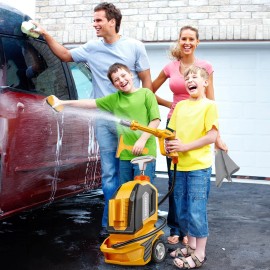 WishaLife Kids Clean Car Wash Toy - Kids Power Washer with Scraper Sponge Towel, Manual...