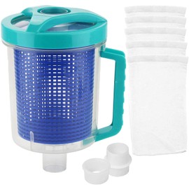 Pool Leaf Catcher Canister, in-line Leaf Canister for Pool Spa Cleaner, with Mesh Basket &Skimmer Socks,Fits Suction Manual & Automatic Pool Cleaners