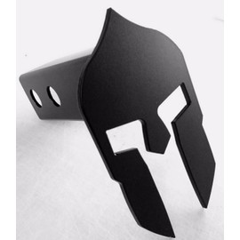 BLVD Powder Coated Steel Spartan Trailer Hitch Cover / Insert ( Black )