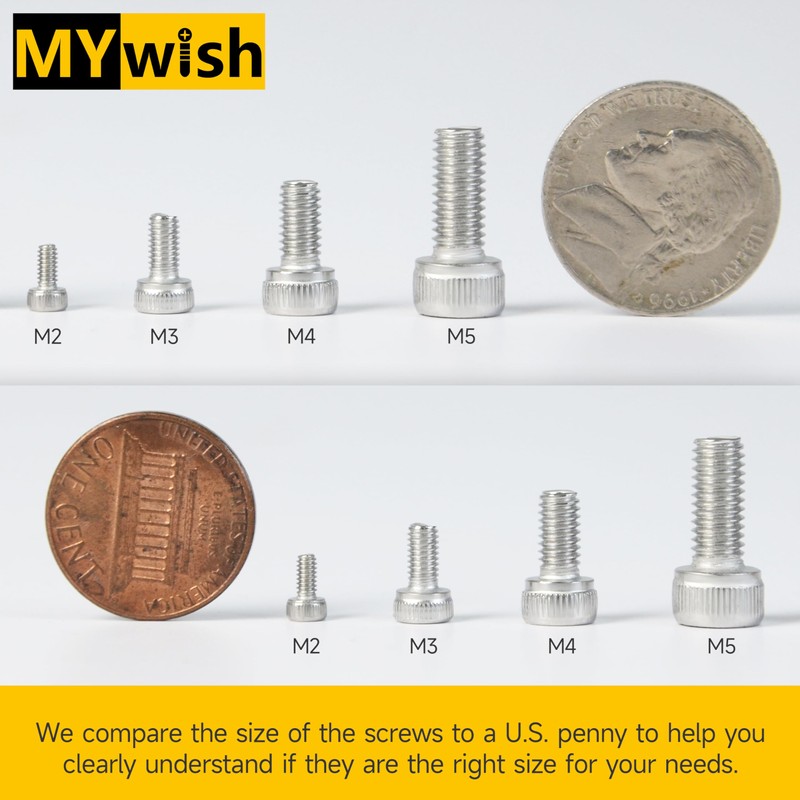 Mywish 159-Piece M6 Screw Assortment Kit, Stainless Steel Hex Socket