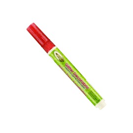 Uchida 222-C-G2 Marvy Deco Fabric Fine Point Tip Glitter Marker, Red