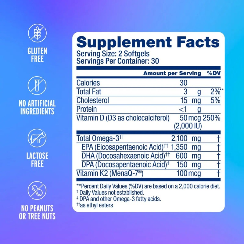 Oceanblue Omega-3 2100 Mg Con K2 Y D3, 60 Cpsulas
