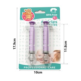 Nose Shower, Pack of 2 Baby Nose Shower, Nose Rinse, 10 ml Professional Nose Rinse, Nose Rinse for Babies, Reusable, Portable (Purple)