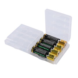 V BESTLIFE - Estuche para Pilas AA/AAA, Soporte Multifuncional Transparente para Pilas Estuche de plástico Duro Caja de Almacenamiento Resistente para Pilas AAA AAA