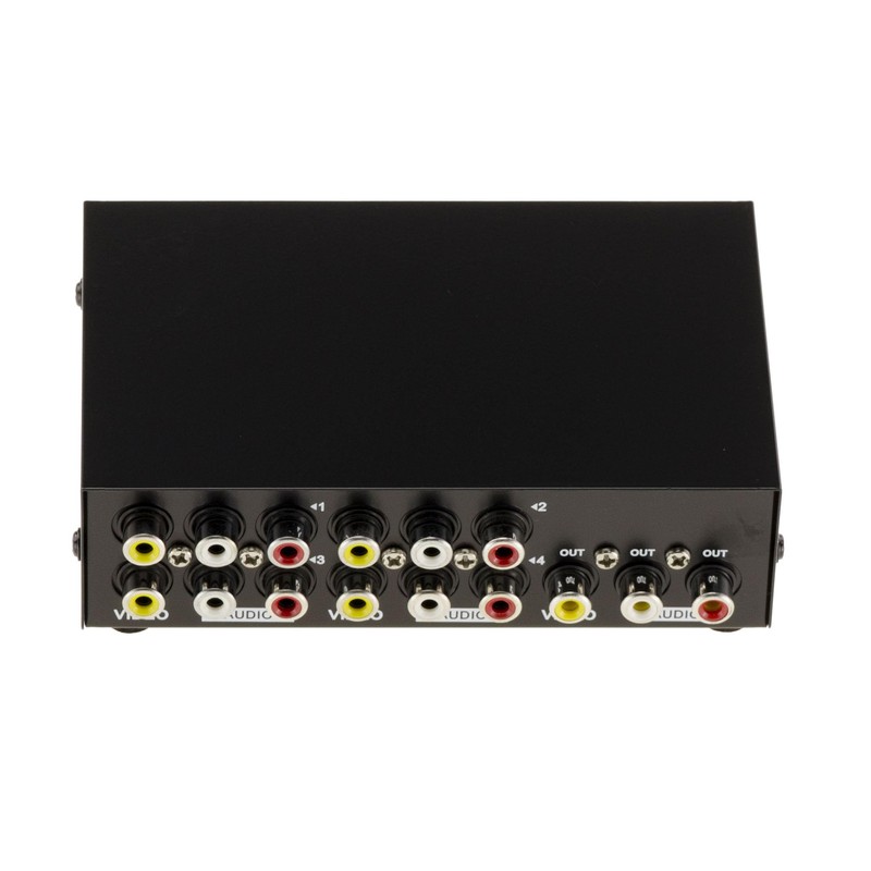 KALEA-INFORMATIQUE. Audio Video Switch 4 Port Manual Bi-Directional Audio Video