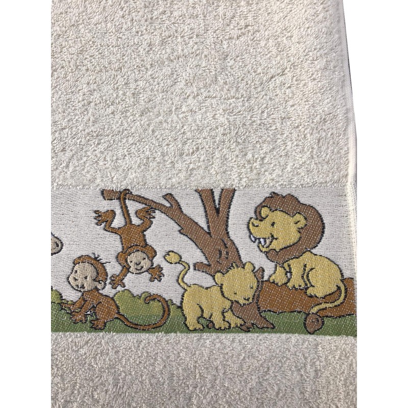 Children's Bath Towel Baby Bath Towel Zoo Animals 100 x