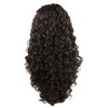 Mxangel Long Curly Lace Front Synthetic Wig Brown Heat Resistant