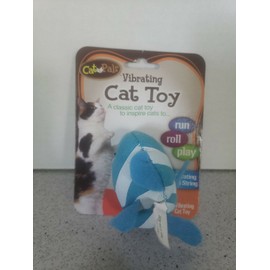 Front Line Pets Cat Toy Blue Fish Vibrating Pull Sting Pet Pals