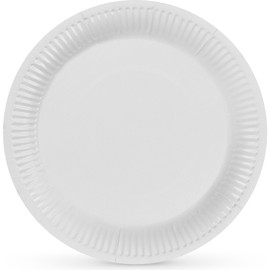 Algon Pack of 25 Disposable Plates - Size 18cm - Strong and Eco Friendly - Ideal for Parties, Events and Meetings - Natural Cardboard