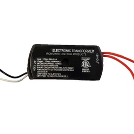 Ironsmith Lighting Products 105 Watt Dimmable Halogen Lamp Transformer - 120V Input, 12V Output, Halogen, Xenon, Krypton Type Light Bulbs Support - Short Circuit Protected with Auto Restart