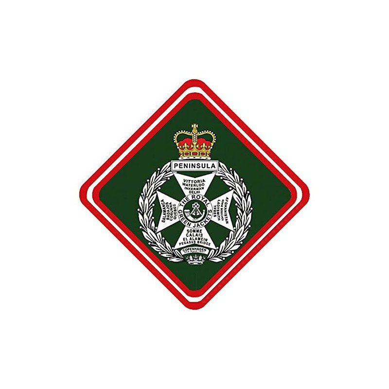 Personalisedjust4u Royal Green Jackets Military Metal Car Window Sign